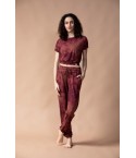 MH04 - Bottle Neck Top And Relaxed Pant Set - 60% BCI Cotton 40% Polyester