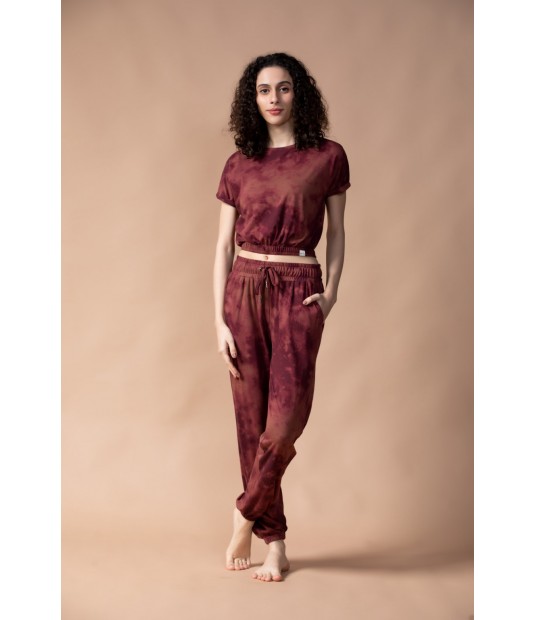MH04 - Bottle Neck Top And Relaxed Pant Set - 60% BCI Cotton 40% Polyester
