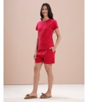 MH059 - SHORTS SET : COLOUR-  CHRISTMAS RED