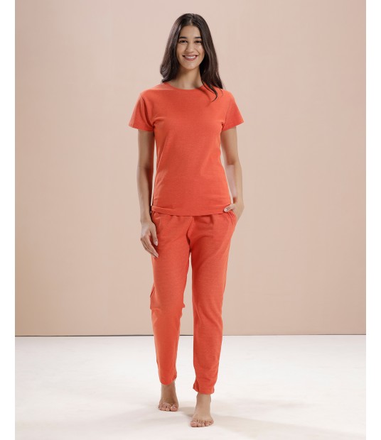 MH060 - TANGERINE ORANGE LOUNGEWEAR SET