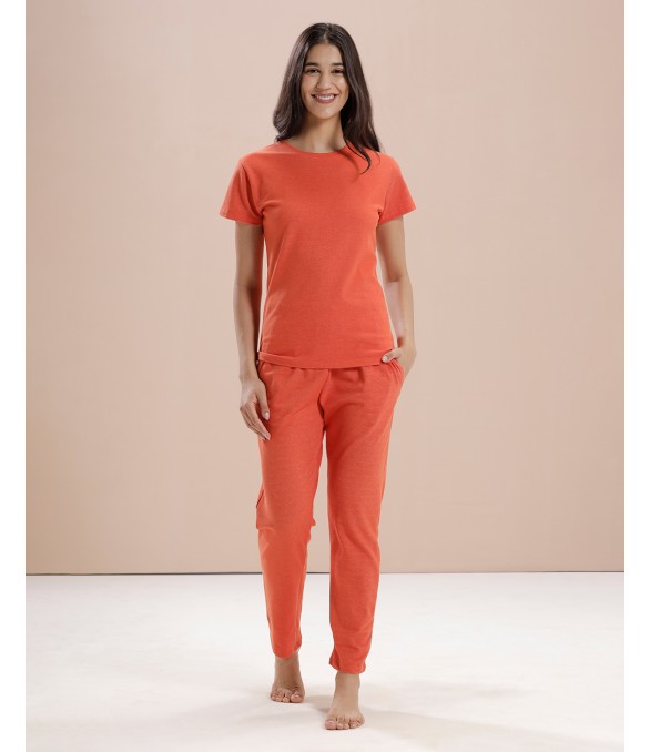 MH060 - TANGERINE ORANGE LOUNGEWEAR SET