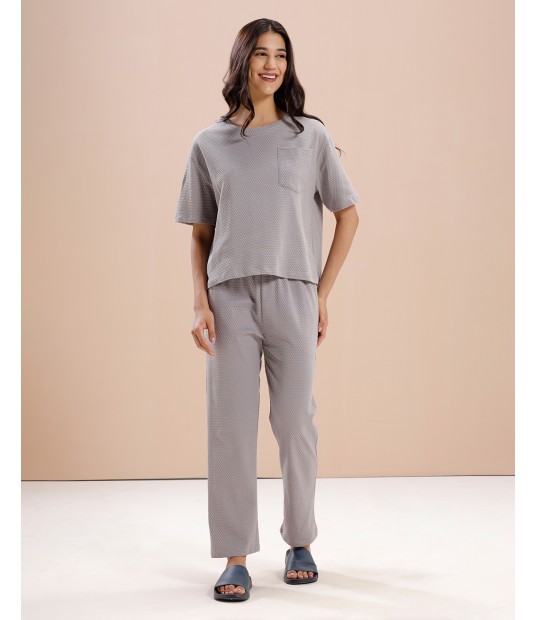 MH064 - STEEL GREY LOUNGEWEAR SET