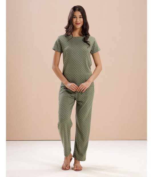 MH065 - GREEN EYS/AOP LOUNGEWEAR SET 