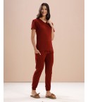MH070 - HAUTE RED LOUNGEWEAR SET