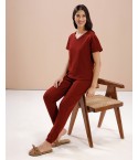 MH070 - HAUTE RED LOUNGEWEAR SET