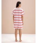 MH080 - LONG TEE : COLOUR-  WHITE/ SHELL PINK
