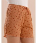 MH084  SHORTS SET- PEARL/SPICY ORANGE AOP