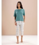 MH089- BRIGHT AQUA & WHITE CROPPED  SET