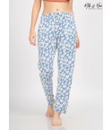 MH11 - TERRACOTA TOP AND WHITE FLORAL PANTS PJ SET