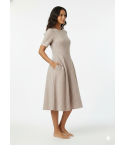 MH114  - HERRINGBONE MOCHA LOUNGE DRESS