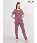 MH14 - JAQUARD PINK LOUNGEWEAR SET