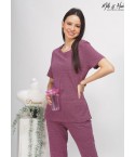 MH14 - JAQUARD PINK LOUNGEWEAR SET