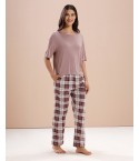 MH063 - MAVUE MIST TOP/CHECKERED LOUNGEWEAR SET