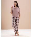 MH063 - MAVUE MIST TOP/CHECKERED LOUNGEWEAR SET